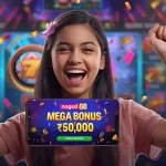 Player celebrating instant win on nogod 88 platform after receiving ৳50,000 Mega Bonus in Dhaka, Bangladesh.